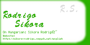 rodrigo sikora business card